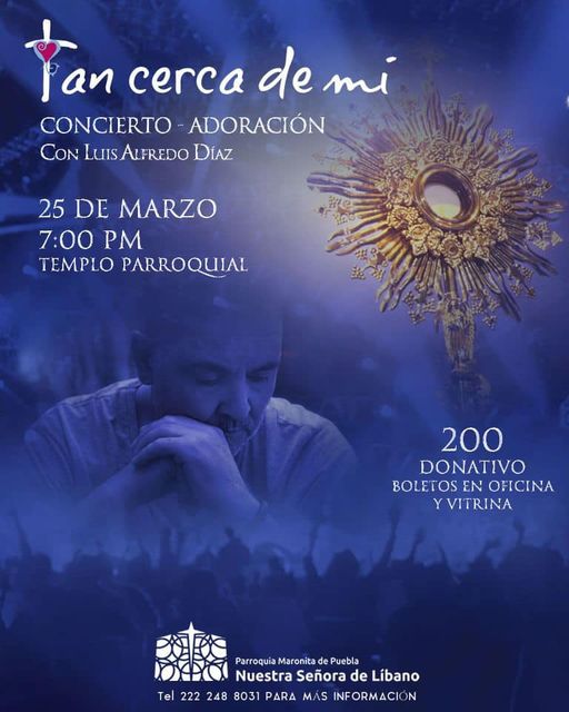Bendición con el Santísimo Sacramento en el Concierto Adoración con Luis Alfredo Díaz